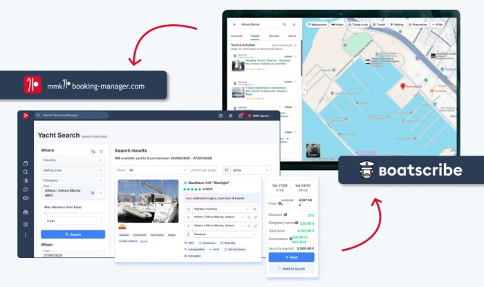 Yacht listing in Google Maps via Boatscribe and MMK Systems
